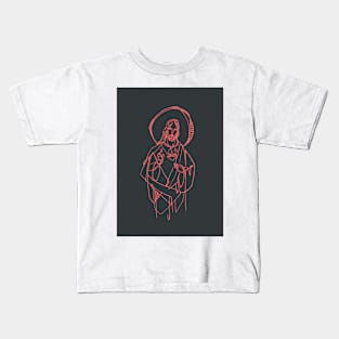 Jesus Christ Sacred Heart illustration Kids T-Shirt